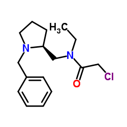 N-{[(2S)-1-Benzyl-2-pyrrolidinyl]methyl}-2-chloro-N-ethylacetamide结构式