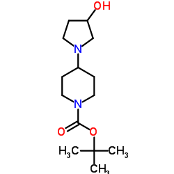 2-Methyl-2-propanyl 4-(3-hydroxy-1-pyrrolidinyl)-1-piperidinecarboxylate Structure