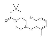 2-(4-BOC-哌嗪o甲基)-1-溴-3-氟苯结构式