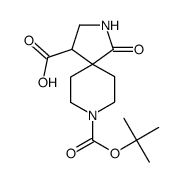 8-(叔-丁氧羰基)-1-氧亚基-2,8-二氮杂螺[4.5]癸烷-4-羧酸结构式