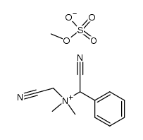 N-(α-cyanobenzyl)-N-(cyanomethyl)-N,N-dimethylammonium methyl sulfate结构式