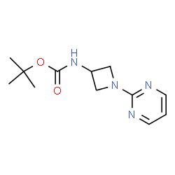 tert-Butyl N-[1-(pyrimidin-2-yl)azetidin-3-yl]carbamate结构式