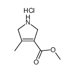 1H-pyrrole-3-carboxylic acid, 2,5-dihydro-4-methyl-,methyl ester, monohydrochloride Structure