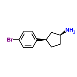 (1S,3R)-3-(4-Bromophenyl)cyclopentanamine structure