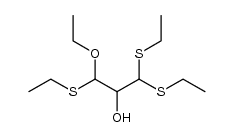 1-ethoxy-1,3,3-tris-ethylsulfanyl-propan-2-ol结构式