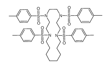 1,4,7,10-tetrakis(p-tolylsulfonyl)-1,4,7,10-tetraazacyclooctadecane Structure