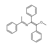 (1E,NE)-2-methoxy-1,2-diphenyl-N-(1-phenylethylidene)ethenamine结构式