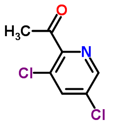1-(3,5-二氯吡啶-2-基)乙酮结构式