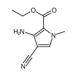 3-氨基-4-氰基-1-甲基-1H-吡咯-2-羧酸乙酯结构式