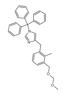 4-(3-methoxymethoxymethyl-2-methylbenzyl)-1-triphenylmethylimidazole Structure