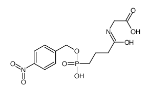 2-[4-[hydroxy-[(4-nitrophenyl)methoxy]phosphoryl]butanoylamino]acetic acid Structure