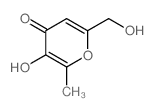 4H-Pyran-4-one,3-hydroxy-6-(hydroxymethyl)-2-methyl-结构式