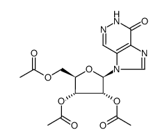 1-(2,3,5-tri-O-acetyl-β-D-ribofuranosyl)imidazo(4,5-d)pyridazin-4(5H)-one Structure