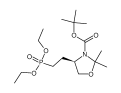 tert-butyl 4-(2-(diethoxyphosphoryl)ethyl)-2,2-dimethyloxazolidine-3-carboxylate结构式