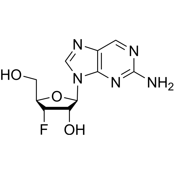 9-(3-Deoxy-3-fluoro-β-D-ribofuranosyl)-9H-purin-2-amine Structure