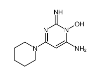 6-amino-4-piperidino-1,2-dihydro-1-hydroxy-2-iminopyrimidine Structure