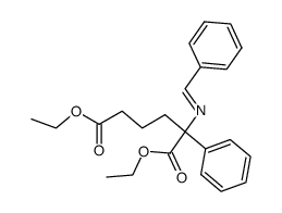 N-benzyliden-2-phenyl-2-(3-ethoxycarbonyl propyl)glycine ethyl ester Structure