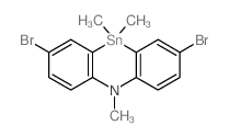 2,8-dibromo-5,10,10-trimethylbenzo[b][1,4]benzazastannine结构式