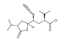 (2S,4S)-4-azido-2-isopropyl-4-[(2S,4S)-4-isopropyl-5-oxotetrahydrofuran-2-yl]butanoyl chloride结构式