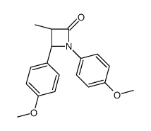 (3S,4S)-1,4-bis(4-methoxyphenyl)-3-methylazetidin-2-one结构式