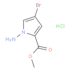 Methyl 1-amino-4-bromo-1H-pyrrole-2-carboxylate monohydrochloride Structure