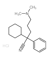 Benzeneacetonitrile, a-cyclohexyl-a-[3-(dimethylamino)propyl]-,hydrochloride (1:1)结构式