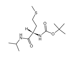 ((S)-1-Isopropylcarbamoyl-3-methylsulfanyl-propyl)-carbamic acid tert-butyl ester结构式