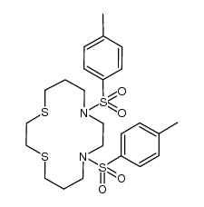 8,11-bis(p-toluenesulfonyl)-1,4-dithia-8,11-diazacyclotetradecane Structure