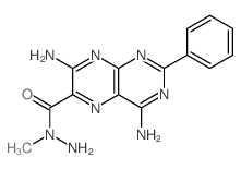 6-Pteridinecarboxylicacid, 4,7-diamino-2-phenyl-, 1-methylhydrazide结构式