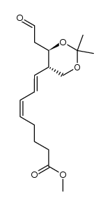 methyl (5Z,7E)-8-[(1S,2R)-4,4-dimethyl-3,5-dioxa-2-(2-oxoethyl)cyclohexyl]-5,7-octadienoate Structure