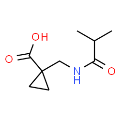 Cyclopropanecarboxylic acid,1-[[(2-methyl-1-oxopropyl)amino]methyl]- Structure