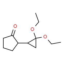 Cyclopentanone, 2-(2,2-diethoxycyclopropyl)- (9CI)结构式