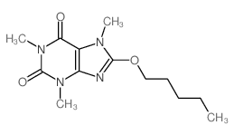 1H-Purine-2,6-dione,3,7-dihydro-1,3,7-trimethyl-8-(pentyloxy)- picture