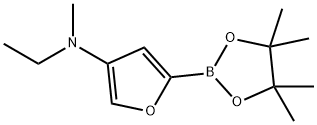4-(Methylethylamino)furan-2-boronic acid pinacol ester结构式
