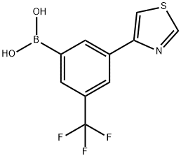 3-Trifluoromethyl-5-(thiazol-4-yl)phenylboronic acid结构式