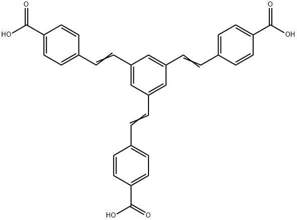 4,4',4''-(苯-1,3,5-三(乙烯-2,1-二基)-三苯甲酸结构式