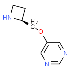 Pyrimidine, 5-[(2S)-2-azetidinylmethoxy]- (9CI) Structure