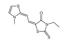 3-ethyl-5-[2-(3-methyl-3H-thiazol-2-ylidene)-ethylidene]-2-thioxo-thiazolidin-4-one Structure