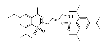 (E)-N,N'-bis[(2,4,6-triisopropylphenyl)sulfonyl]-2-butene-1,4-diamine结构式