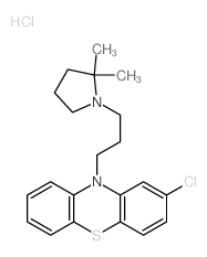 10H-Phenothiazine,2-chloro-10-[3-(2,2-dimethyl-1-pyrrolidinyl)propyl]-, hydrochloride (1:1) Structure