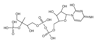 [[(2R,3S,4R,5R)-5-(4-amino-2-oxopyrimidin-1-yl)-3,4-dihydroxyoxolan-2-yl]methoxy-hydroxyphosphoryl] [(2R,3S)-2,4-dihydroxy-3-methyl-3-phosphonooxybutyl] hydrogen phosphate结构式