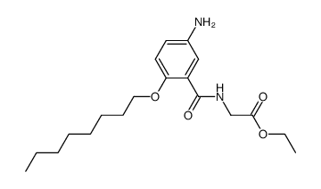 N-((ethoxycarbonyl)methyl)-5-amino-2-(octyloxy)benzamide结构式