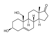 3β,19-Dihydroxyandrost-5-en-17-one structure