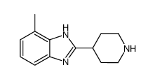 4-(4-methyl-1H-benzimidazol-2-yl)piperidine结构式