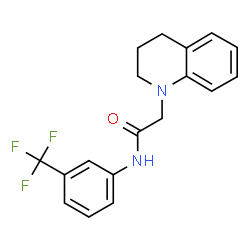 2-[3,4-DIHYDRO-1(2H)-QUINOLINYL]-N-[3-(TRIFLUOROMETHYL)PHENYL]ACETAMIDE结构式