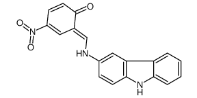6-[(9H-carbazol-3-ylamino)methylidene]-4-nitrocyclohexa-2,4-dien-1-one结构式