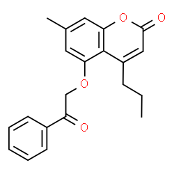 7-methyl-5-phenacyloxy-4-propylchromen-2-one结构式