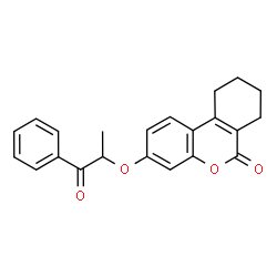 3-(1-oxo-1-phenylpropan-2-yl)oxy-7,8,9,10-tetrahydrobenzo[c]chromen-6-one结构式