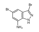 3,5-Dibromo-1H-indazol-7-amine结构式