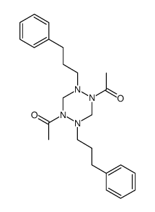 1,4-Diacetylhexahydro-2,5-bis(3-phenylpropyl)-1,2,4,5-tetrazine structure